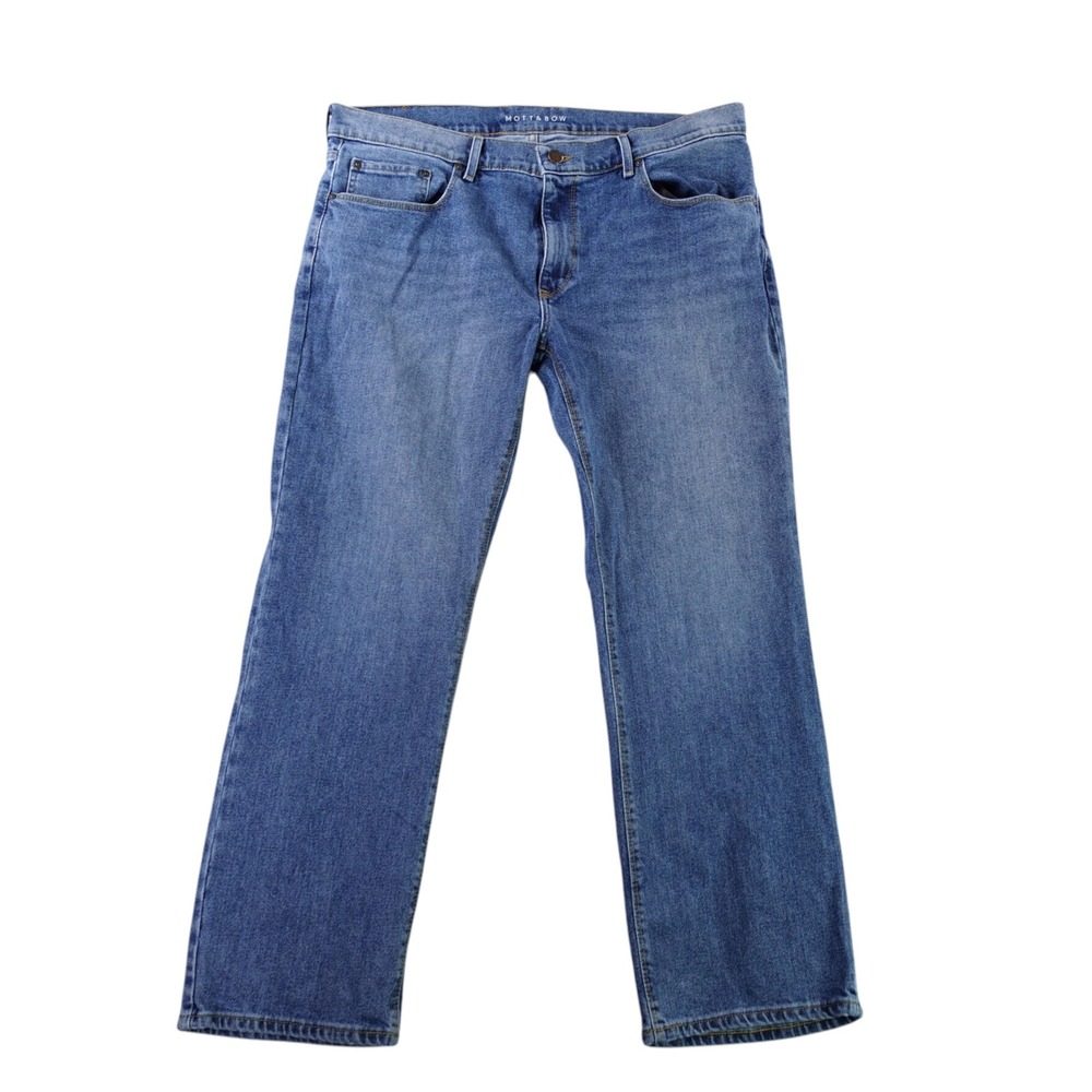 Mott & Bow Jeans Mens 38x30 Blue Straight Leg Stretch Denim Comfortable Pants